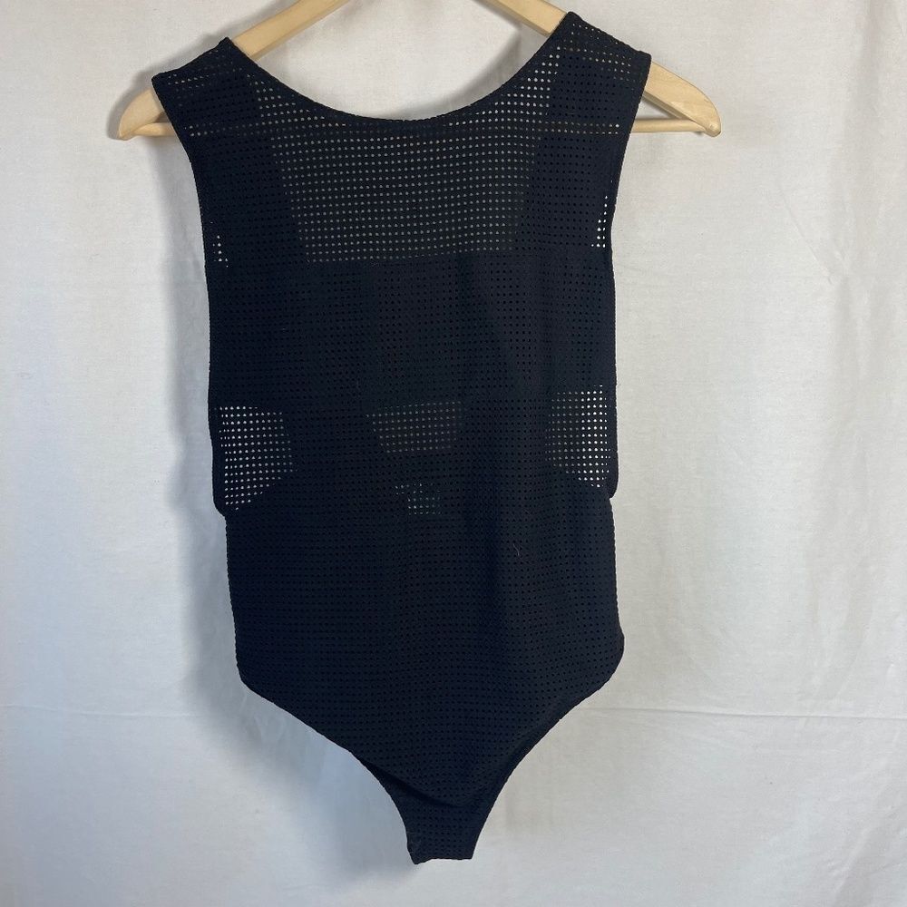 Beach Riot Black Block Mesh Swimsuit Sz M